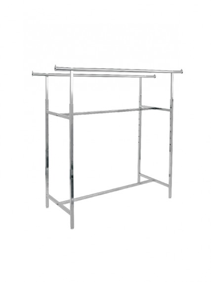 PARALLEL H-RACK - STRAIGHT DOUBLE BAR RACK - CHROME - 24